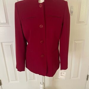 Doncaster Women's Deep Red Blazer. NWT